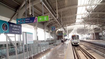The Sant Tukaram Nagar metro station falls on line 1 PCMC-Swargate route. (HT PHOTO)