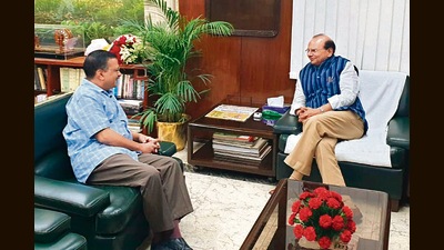 Delhi chief minister Arvind Kejriwal and lieutenant-governor of Delhi, Vinai Kumar Saxena, New Delhi. This face-off is an undesirable development, at a time when the Capital is grappling with severe infrastructure problems and questions are being raised over the state of its monsoon preparedness (ANI) Delhi chief minister Arvind Kejriwal and lieutenant-governor of Delhi, Vinai Kumar Saxena, New Delhi. This face-off is an undesirable development, at a time when the Capital is grappling with severe infrastructure problems and questions are being raised over the state of its monsoon preparedness (ANI)