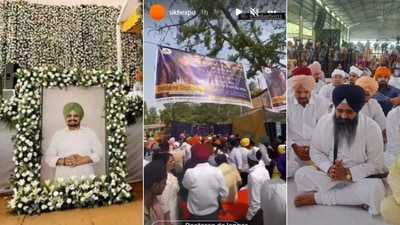 Photos from Sidhu Moose Wala's last rites. Photos from Sidhu Moose Wala's last rites.