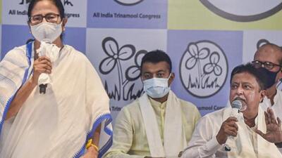 West Bengal chief minister Mamata Banerjee addresses media during an event where Mukul Roy was said to have joined TMC in Kolkata on June 11, 2021. (PTI File Photo) West Bengal chief minister Mamata Banerjee addresses media during an event where Mukul Roy was said to have joined TMC in Kolkata on June 11, 2021. (PTI File Photo)