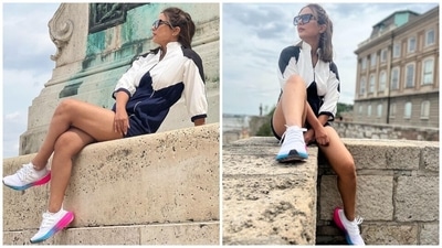 On Tuesday, Hina dropped several pictures from her Budapest holiday and captioned them, "Things end but memories last forever...A day from my trip to Budapest." While a few pictures showed the star chilling on a monument, others showed her sitting on a terrace overlooking the city. (Instagram/@realhinakhan) On Tuesday, Hina dropped several pictures from her Budapest holiday and captioned them, "Things end but memories last forever...A day from my trip to Budapest." While a few pictures showed the star chilling on a monument, others showed her sitting on a terrace overlooking the city. (Instagram/@realhinakhan)