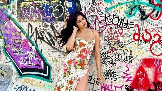 She also posed in front of a graffiti wall in Berlin. Her cousin Shanaya Kapoor, who is set to make her acting debut in Dharma Productions' Bedhadak, commented on Janhvi's post, “I'm stealing this dress.”
