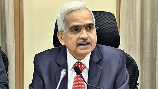 RBI Governor Shaktikanta Das addresses a press conference on Wednesday.