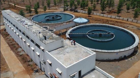 Visuals from the water treatment plant under the Astol project in Gujarat. (HT Photo)