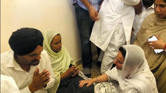 Balkaur Singh, father of slain Punjabi singer and Congress leader Sidhu Moosewala. (PTI) Balkaur Singh, father of slain Punjabi singer and Congress leader Sidhu Moosewala. (PTI)