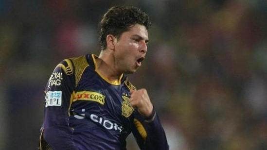 Kuldeep Yadav playing for KKR. (IPL)