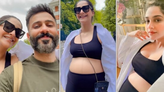 Sonam Kapoor with husband Anand Ahuja in London. Sonam Kapoor with husband Anand Ahuja in London.