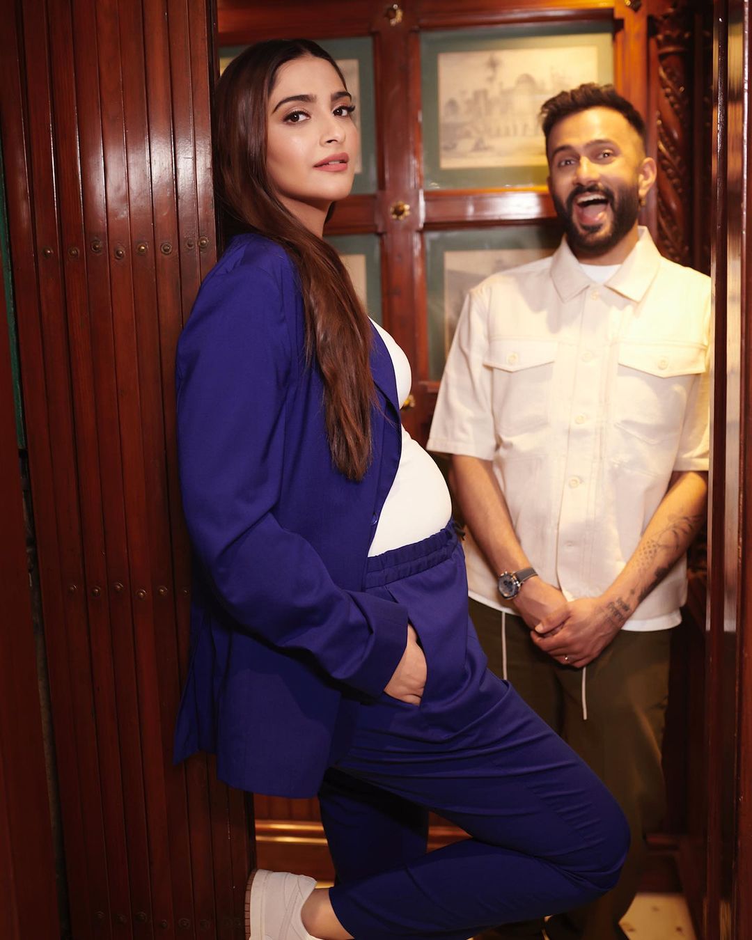 Sonam Kapoor with husband Anand Ahuja. The couple is awaiting the arrival of their first child together in 2022. Sonam Kapoor with husband Anand Ahuja. The couple is awaiting the arrival of their first child together in 2022.