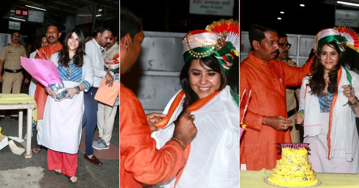 Ekta Kapoor at Shri Siddhi Vinayak Ganapati Mandir.