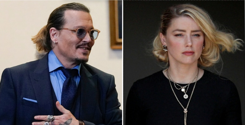 Johnny Depp and Amber Heard during their defamation trial. Johnny Depp and Amber Heard during their defamation trial.
