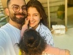Anushka Sharma and Virat Kohli with daughter Vamika. Anushka Sharma and Virat Kohli with daughter Vamika.