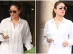 One can always trust Kareen Kapoor Khan to bring her best fashion game, whether she is walking the red carpet at a glamorous event or just chilling at home. And like we have said multiple times, while Kareena's fans love her red-carpet sartorial choices, the star's casual looks have always won them over. The Laal Singh Chaddha actor is known for choosing effortless silhouettes that scream comfort. And she incorporated the same aesthetics for her recent outing in the bay.(HT Photo/Varinder Chawla)