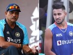 Ravi Shastri does not see Umran Malik playing the T20 World Cup for India just yet. (Getty/BCCI)