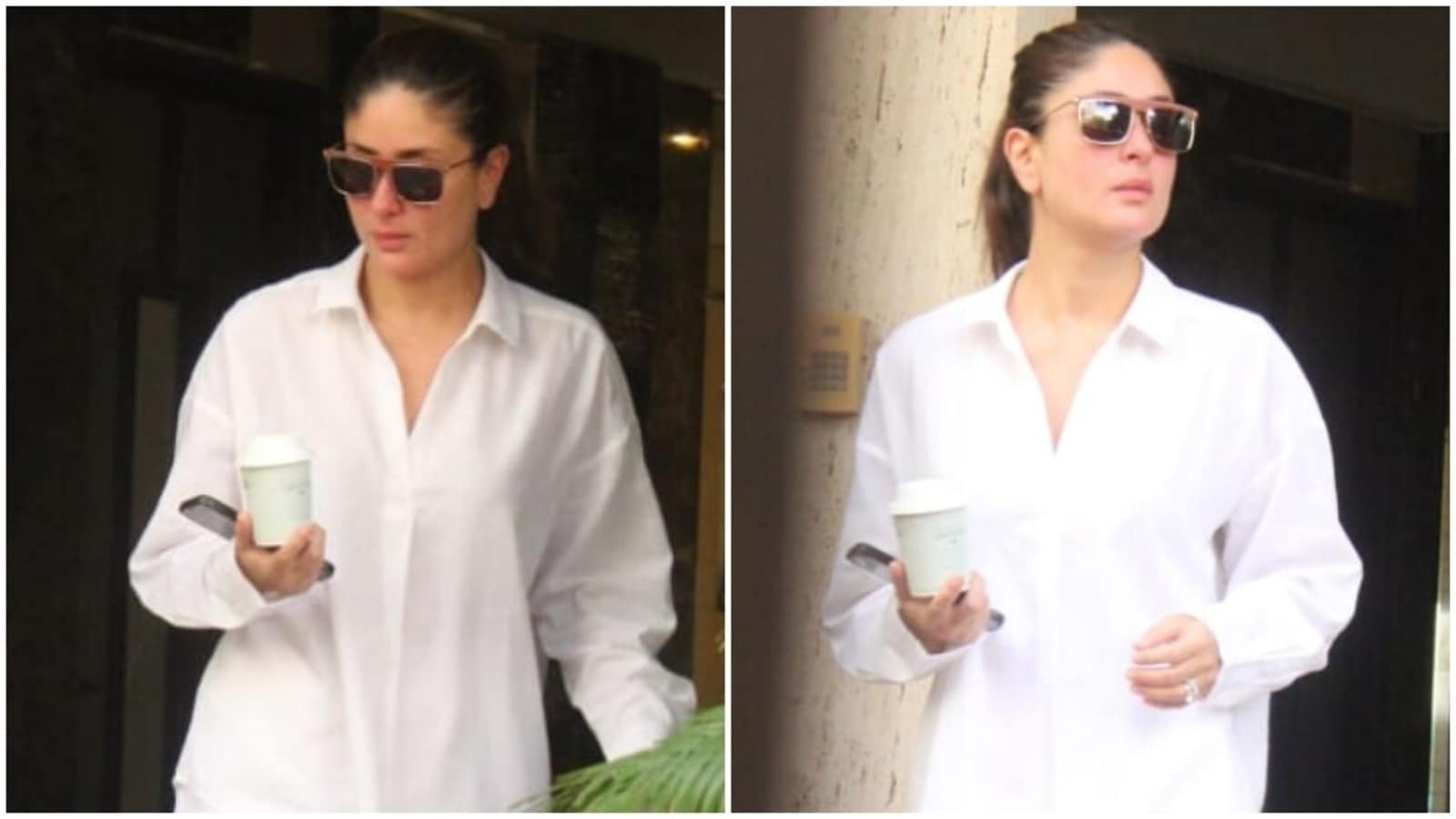 Kareena Kapoor Pante Sex - Kareena Kapoor in all-white shirt and palazzo pants is ready to win the  casual fashion game for outing | Hindustan Times