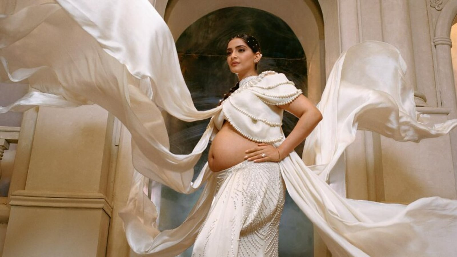 Pregnant Bollywood star Sonam Kapoor slays royal look in new maternity  photoshoot