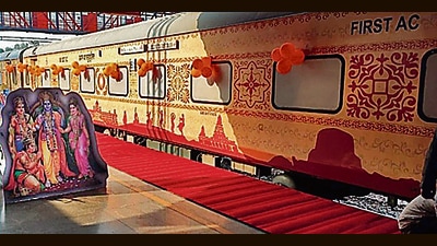 The train is part of the Shri Ramayana Yatra service, a special tourist service to be operated by the Indian Railway Catering and Tourism Corporation. (File) The train is part of the Shri Ramayana Yatra service, a special tourist service to be operated by the Indian Railway Catering and Tourism Corporation. (File)