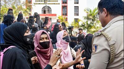The students were suspended for wearing hijab inside the classrooms and holding a protest. (REPRESENTATIONAL IMAGE) The students were suspended for wearing hijab inside the classrooms and holding a protest. (REPRESENTATIONAL IMAGE)