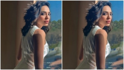 Assisted by makeup artist Sandeep Molugu, Sobhita decked up in nude eyeshadow, mascara-laden eyelashes, contoured cheeks and a shade of nude lipstick. (Instagram/@sobhitad)