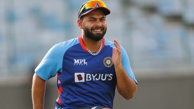 Rishabh Pant attends a training session ahead of the first Twenty20 cricket match between India and South Africa (AP) Rishabh Pant attends a training session ahead of the first Twenty20 cricket match between India and South Africa (AP)