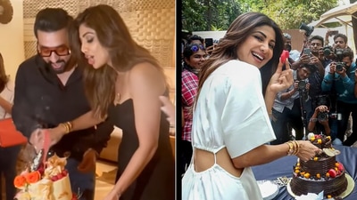 Shilpa Shetty's 47th birthday celebration. Shilpa Shetty's 47th birthday celebration.