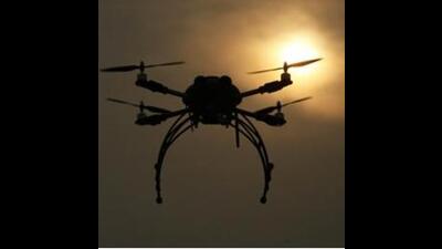 “This morning at 4.15 am, a blinking light suspected to be a drone observed in the Jammu’s Arnia area. Alert BSF troops fired at it due to which it returned back. The drone was hovering at a height of around 300 meters,” said a BSF spokesperson. (HT File Photo)