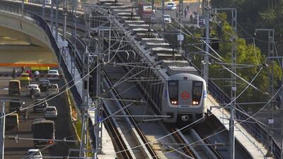 A view of the Delhi Metro Blue Line. (HT File Photo)