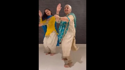 Screengrab from the video by ‘dancing dadi,’ Ravi Bala Sharma, where she dances to JugJugg Jeeyo's The Punjaabban Song. (Instagram/@ravi.bala.sharma) Screengrab from the video by ‘dancing dadi,’ Ravi Bala Sharma, where she dances to JugJugg Jeeyo's The Punjaabban Song. (Instagram/@ravi.bala.sharma)