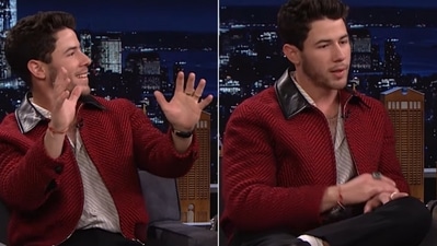 Nick Jonas during Jimmy Fallon's show. Nick Jonas during Jimmy Fallon's show.