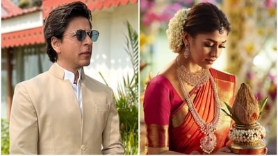 Shah Rukh Khan is in Chennai for Nayanthara's wedding. Shah Rukh Khan is in Chennai for Nayanthara's wedding.