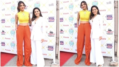 In the end, Shilpa chose a centre-parted sleek ponytail, shimmery green-hued eye shadow, black-winged eyeliner, glowing skin, mascara-adorned lashes, berry-toned lip shade, and blushed cheeks for the glam picks. (HT Photo/Varinder Chawla) In the end, Shilpa chose a centre-parted sleek ponytail, shimmery green-hued eye shadow, black-winged eyeliner, glowing skin, mascara-adorned lashes, berry-toned lip shade, and blushed cheeks for the glam picks. (HT Photo/Varinder Chawla)