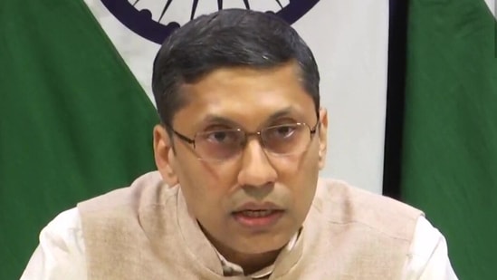 MEA spokesperson Arindam Bagchi.(Twitter/ANI)