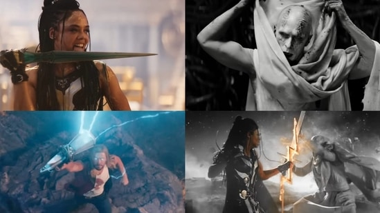 Stills from the new footage of Marvel's Thor: Love and Thunder.