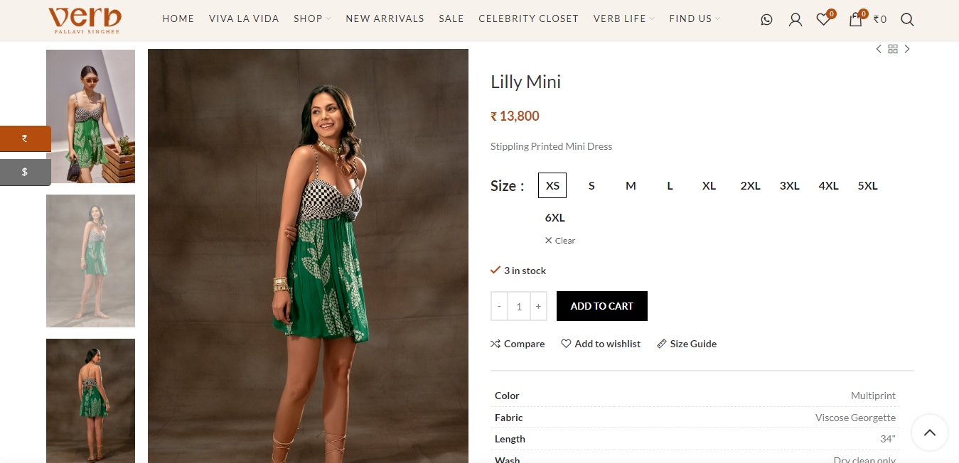 The price of the mini dress Anushka Sharma wore on her holiday.&nbsp; (shopverb.com)