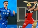 Dewald Brevis and AB de Villiers in the IPL