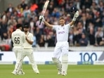England's Joe Root celebrates reaching his century