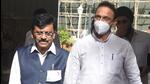 Mumbai, India - June 10, 2022: Shiv Sena's Sanjay Raut and Ashok Arjunrao Jagtap (Bhai) of Congress reach Vidhan Bhavan for Rajya Sabha elections, in Mumbai, India, on Friday, June 10, 2022. (Photo by Anshuman Poyrekar/ Hindustan Times) (Anshuman Poyrekar/HT PHOTO) Mumbai, India - June 10, 2022: Shiv Sena's Sanjay Raut and Ashok Arjunrao Jagtap (Bhai) of Congress reach Vidhan Bhavan for Rajya Sabha elections, in Mumbai, India, on Friday, June 10, 2022. (Photo by Anshuman Poyrekar/ Hindustan Times) (Anshuman Poyrekar/HT PHOTO)