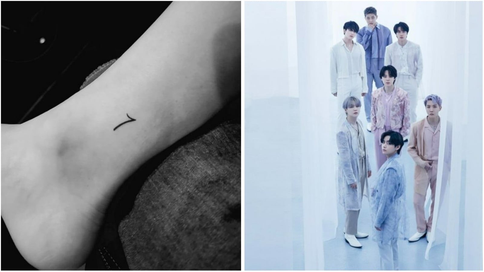 BTS Jungkook flaunts new friendship tattoo behind ear V gets 7 inked on  arm  Hindustan Times