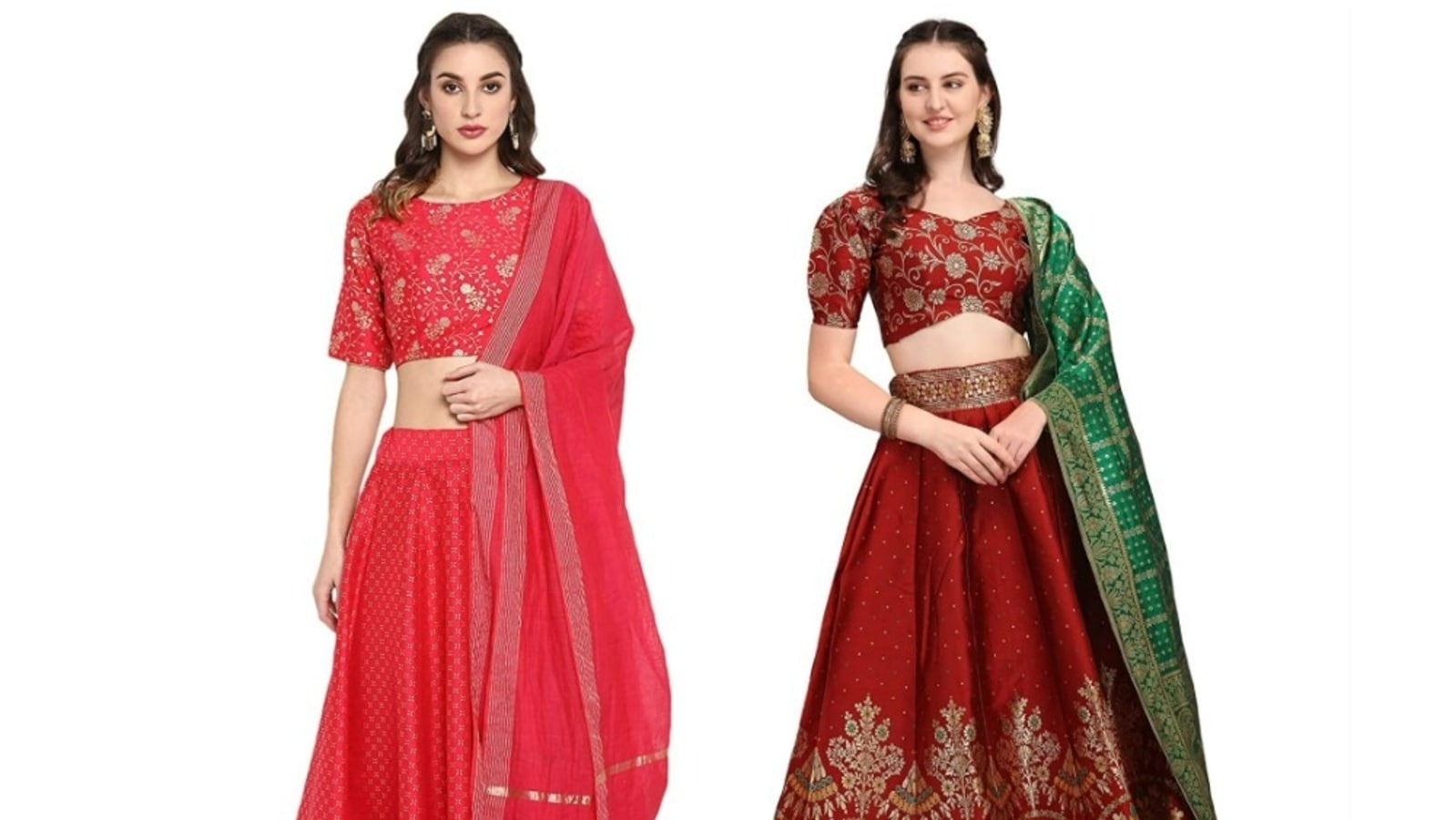 Buy Red Lehenga Choli Sets for Women by WARTHY ENT Online | Ajio.com