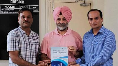 Ludhiana resident Yadwinder Kumar is an assistant professor (ECE) in the department of engineering, Punjabi University, Patiala. His book has been published by CRC Press, Taylor and Francis, United Kingdom. (HT PHOTO)