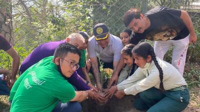 Residents during a plantation drive at Kasauli Club on the sixth day of its 125th anniversary celebrations (HT Photo)