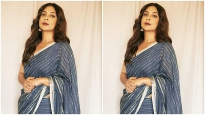 Styled by fashion stylist Radhika Mehra, Shefali wore her tresses open in soft wavy curls with a middle part. (Instagram/@shefalishahofficial)