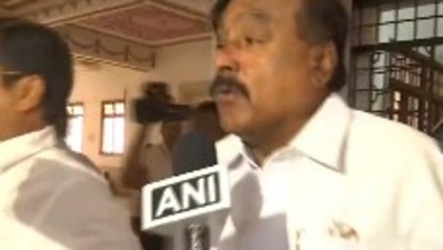 Rajya Sabha polls: Srinivas Gowda of the JD(S) spoke to reporters after voting.&nbsp;&nbsp; ((ANI) )