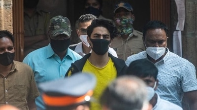 Aryan Khan outside NCB office in Mumbai. (HT file) Aryan Khan outside NCB office in Mumbai. (HT file)