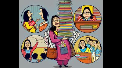 Citing summer and winter vacations, teachers are given only eight earned leaves throughout the year. But in reality, teachers cannot enjoy any of these vacations as they are given multiple tasks during these vacations, say readers. (Illustration: Biswajit Debnath/HT) Citing summer and winter vacations, teachers are given only eight earned leaves throughout the year. But in reality, teachers cannot enjoy any of these vacations as they are given multiple tasks during these vacations, say readers. (Illustration: Biswajit Debnath/HT)