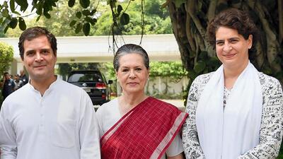The Enforcement Directorate (ED) on Friday issued fresh summons to Congress president Sonia Gandhi (centre) to appear before it on June 23 for questioning in a money laundering case linked to the National Herald newspaper. (PTI) The Enforcement Directorate (ED) on Friday issued fresh summons to Congress president Sonia Gandhi (centre) to appear before it on June 23 for questioning in a money laundering case linked to the National Herald newspaper. (PTI)