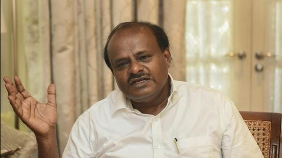 Janata Dal (Secular) leader HD Kumaraswamy lashed out at Congress and his party’s rebel lawmakers for subverting democracy. (AP)