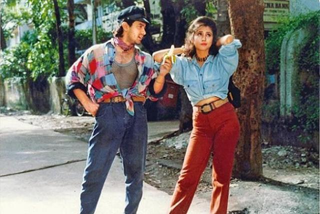 Aamir Khan and Urmila Matondkar in Rangeela (Rangeela still) Aamir Khan and Urmila Matondkar in Rangeela (Rangeela still)