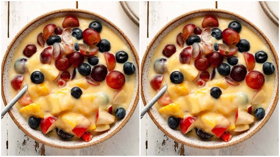 Fruit custard pudding(Pinterest)