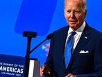 US President Joe Biden addresses a plenary session of the 9th Summit of the Americas in Los Angeles, California. (File)&nbsp;