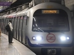 Violet Line connects Kashmere Gate in Delhi and Ballabgarh in Haryana.(HT PHOTO) Violet Line connects Kashmere Gate in Delhi and Ballabgarh in Haryana.(HT PHOTO)